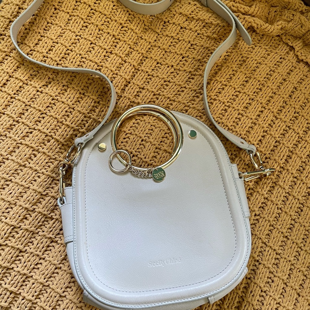 See by Chloe beige shoulder bag